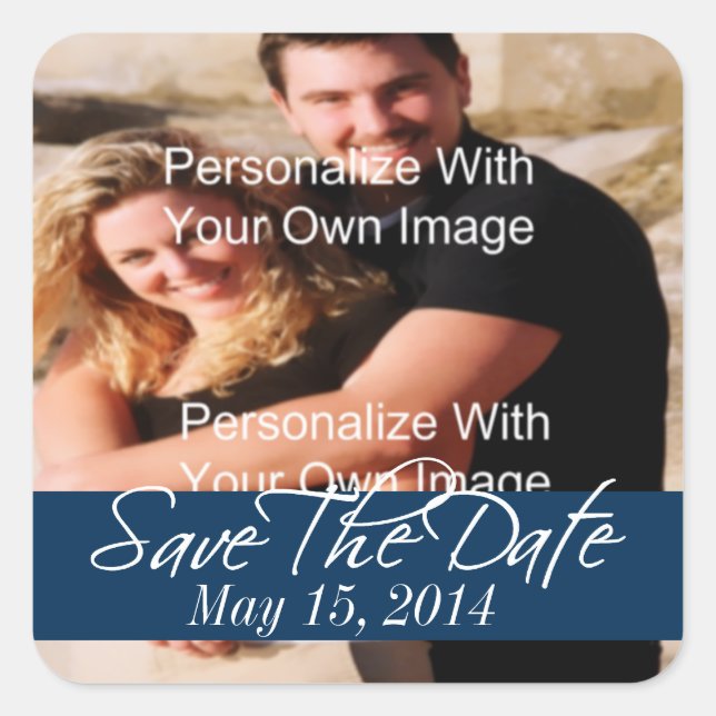 Pegatina Cuadrada Simplemente asombrosa Marina Profunda Salva Los Se (Anverso)