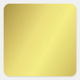 Pegatina Cuadrada Simplemente divertido, brillante y elegante amaril