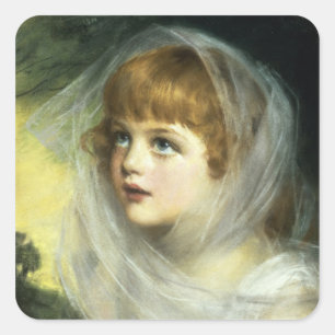 Pegatina Cuadrada Simplicidad e inocencia, 1900
