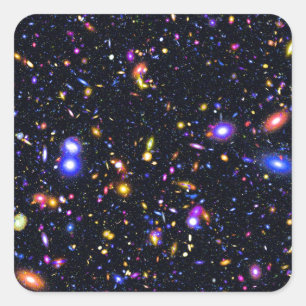 Pegatina Cuadrada Simulación del telescopio espacial James Webb - Ar