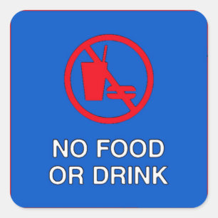 Pegatina Cuadrada Sin Comida Ni Rótulo Para Bebidas