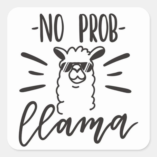 Pegatina Cuadrada Sin diseño de llama prob (Anverso)