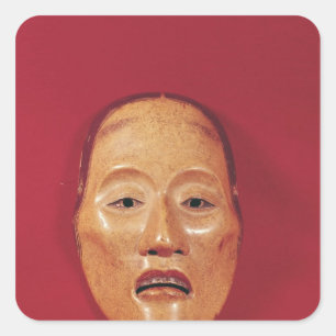 Pegatina Cuadrada Sin máscara de teatro