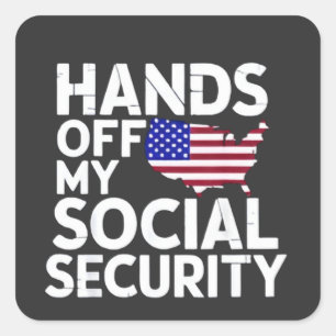 Pegatina Cuadrada Sin mi seguridad social