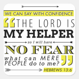 Pegatina Cuadrada Sin miedo