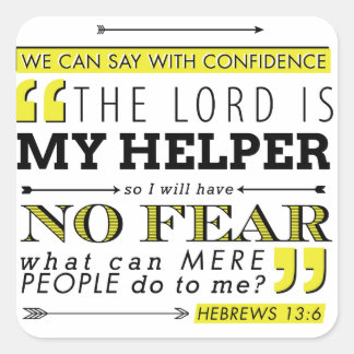 Pegatina Cuadrada Sin miedo
