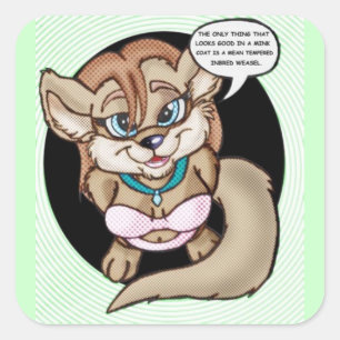 Pegatina Cuadrada sin pieles