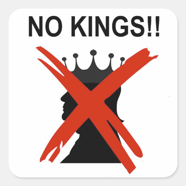 PEGATINA CUADRADA SIN REYES (Anverso)