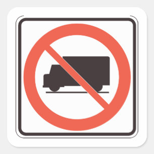 Pegatina Cuadrada Sin Rótulo de camiones