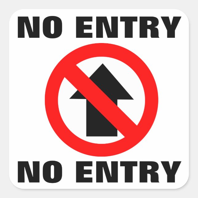 Pegatina Cuadrada Sin Rótulo de entrada (Anverso)