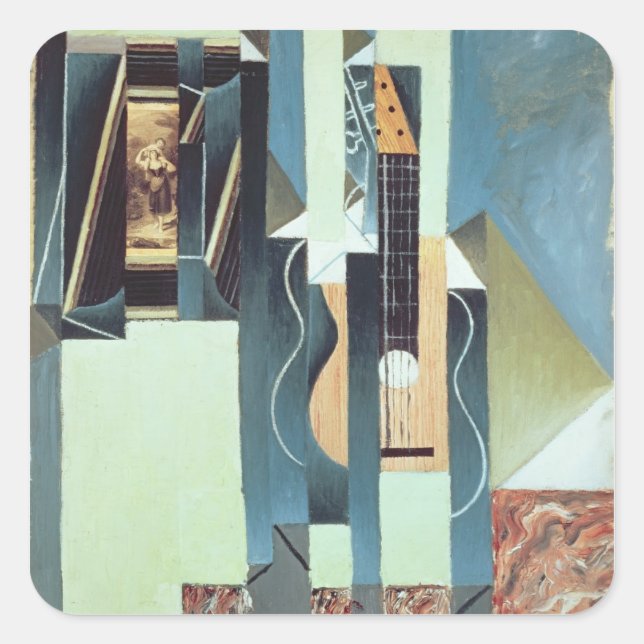 Pegatina Cuadrada Sin título (aceite sobre lienzo) (Anverso)