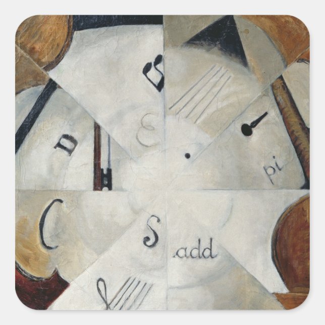 Pegatina Cuadrada Sinfonía, 1915 (Anverso)