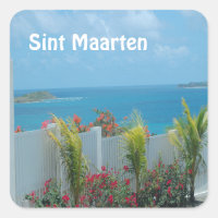 Sint Maarten - Cuartla del paisaje marino azul del