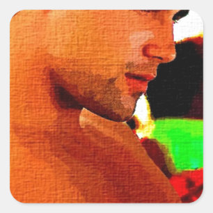 Pegatina Cuadrada Sip it lentamente