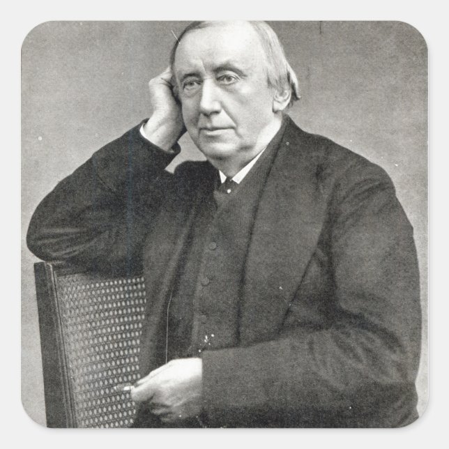 Pegatina Cuadrada Sir Charles Halle, c.1880 (Anverso)