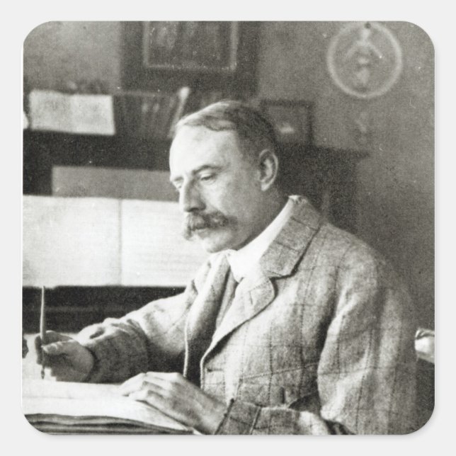 Pegatina Cuadrada Sir Edward Elgar (Anverso)