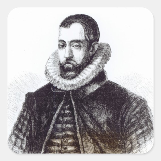 Pegatina Cuadrada Sir Francis Walsingham (Anverso)