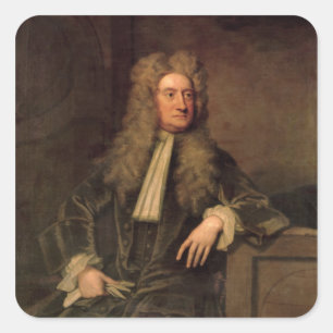 Pegatina Cuadrada Sir Isaac Newton
