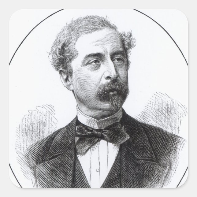 Pegatina Cuadrada Sir Richard Wallace (Anverso)