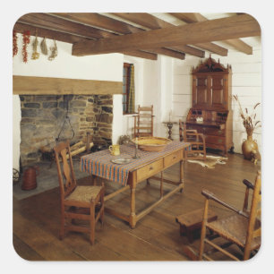 Pegatina Cuadrada Sitio de Piamonte, condado Carolina del Norte de