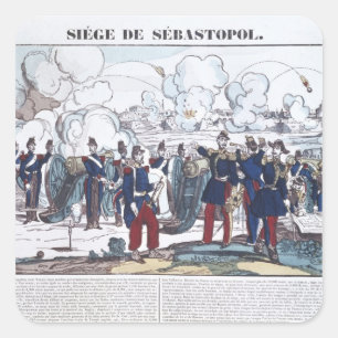 Pegatina Cuadrada Sitio de Sebastopol, 1854-55