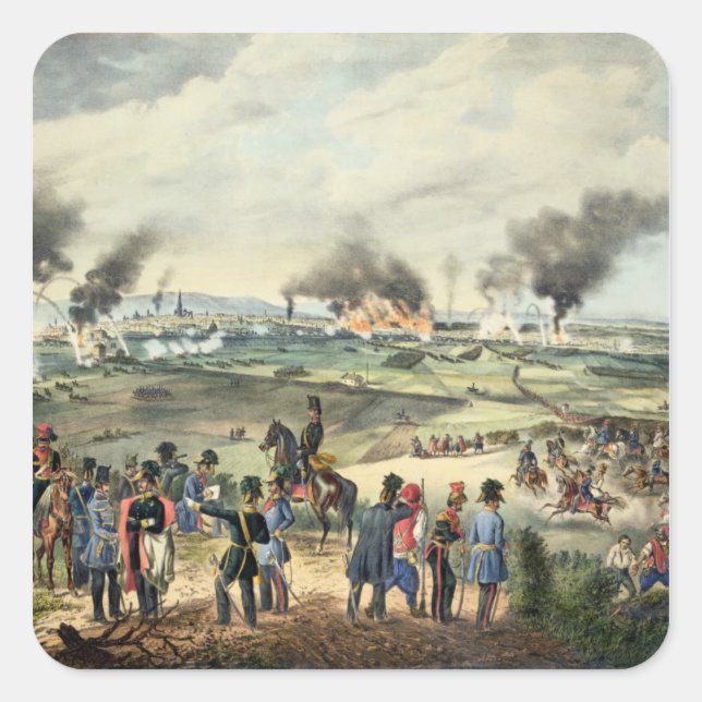 Pegatina Cuadrada Sitio de Viena, 28 de octubre de 1848 (Anverso)