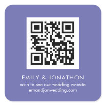 Sitio web de Boda de código QR Nombres Lilac