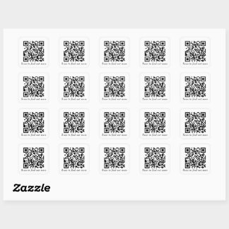 Pegatina Cuadrada Sitio web del generador de código QR de personaliz