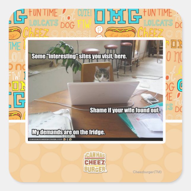 Pegatina Cuadrada Sitios interesantes (Anverso)