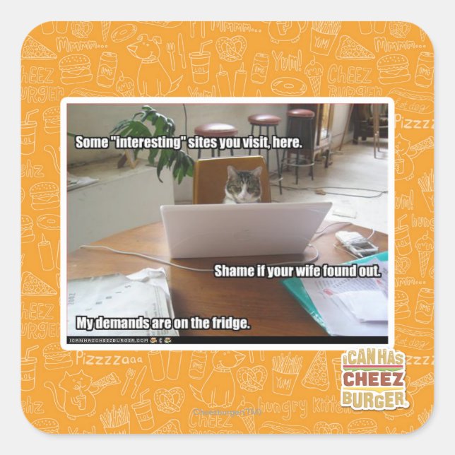 Pegatina Cuadrada Sitios interesantes (Anverso)