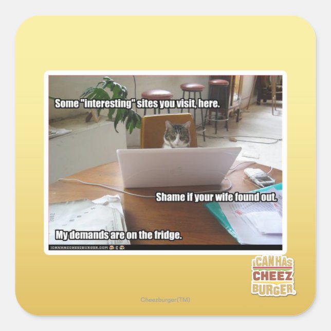 Pegatina Cuadrada Sitios interesantes (Anverso)