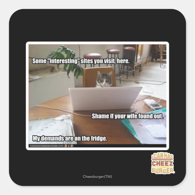 Pegatina Cuadrada Sitios interesantes (Anverso)