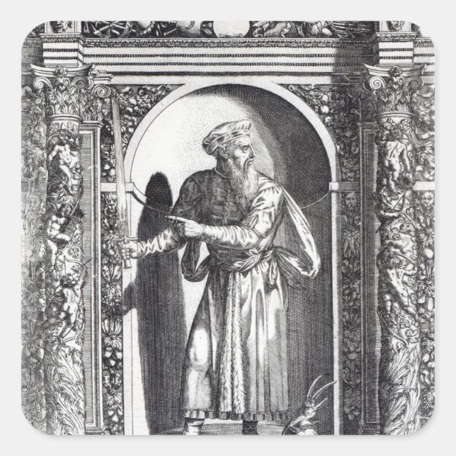 Pegatina Cuadrada Skanderbeg (Anverso)