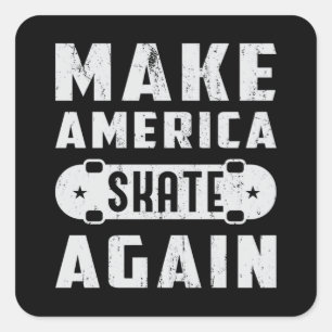 Pegatina Cuadrada Skateboard Skateboarder Skateboarding Gigante