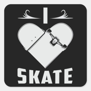 Pegatina Cuadrada Skateboard Skater Kickflip Skate Gift Idea