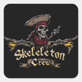 Pegatina Cuadrada Skeleton Crew