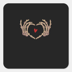 Pegatina Cuadrada Skeleton Hands Women Skeleton Hands Halloween