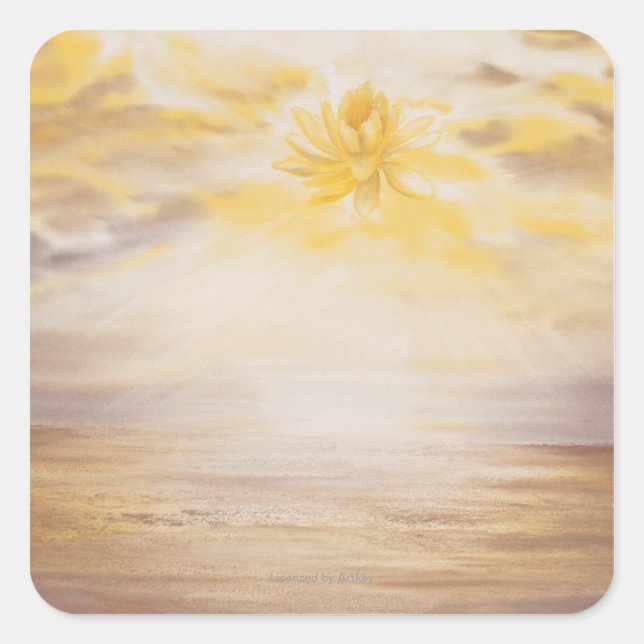 Pegatina Cuadrada Sky Lotus (Anverso)