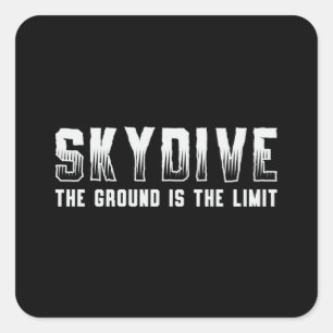 Pegatina Cuadrada Skydive Skydive El Suelo Es El Vintage Límite