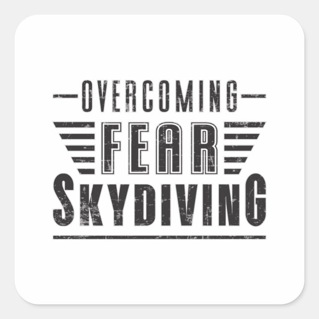 Pegatina Cuadrada Skydive Skydiver Plane Jump Gift Idea (Anverso)