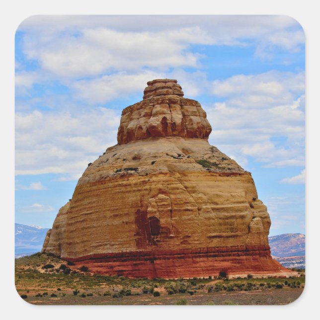 Pegatina Cuadrada Skyline and Stone (Anverso)