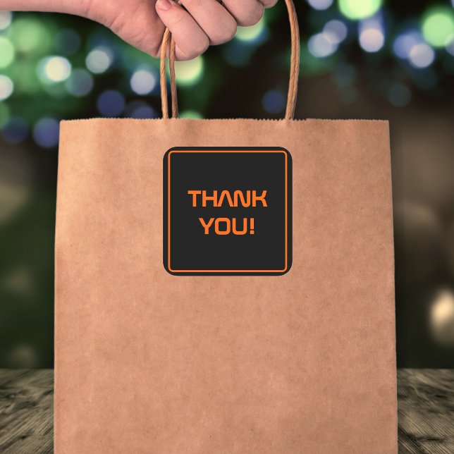 Pegatina Cuadrada Sleek Black Modern Tech Graduation (Subido por el creador)