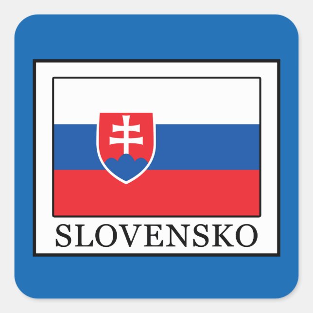 Pegatina Cuadrada Slovensko (Anverso)