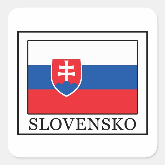 Pegatina Cuadrada Slovensko (Anverso)