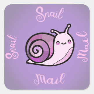 Pegatina Cuadrada Small business ‘Snail mail’ sticker set
