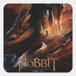 Pegatina Cuadrada SMAUG™ cerca BILBO BAGGINS™