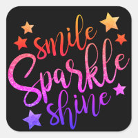Smile Sparkle Shine Black Multi-Colored Cita