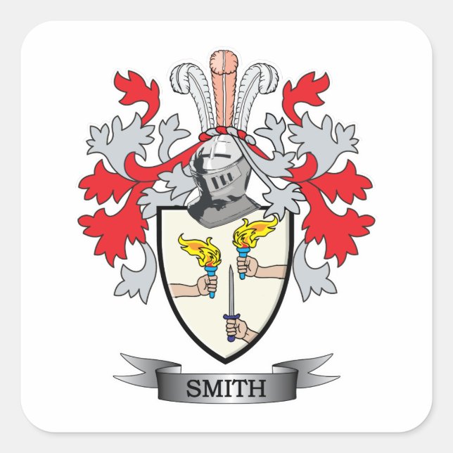 Pegatina Cuadrada Smith-Ireland-Coat-of-Arms (Anverso)