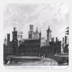 Pegatina Cuadrada Smithsonian Institution del oeste del sur