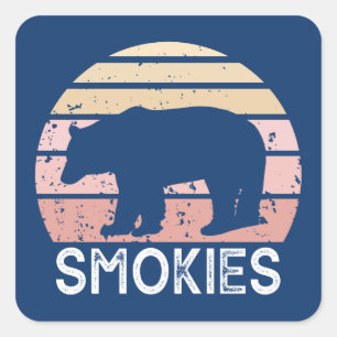 Pegatina Cuadrada Smokies Bear